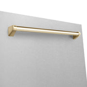 ZLINE Autograph Edition 24" Dishwasher DuraSnow, Gold DWMTZ-SN-24-G