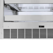 ZLINE Autograph Edition 24 in. Touchstone 151 Can Beverage Fridge With Panel Ready Glass Door And Matte Black Handle RBSPOZ-24-MB