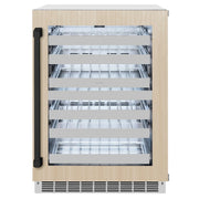 ZLINE Autograph Edition 24 in. Touchstone Dual Zone 44 Bottle Wine Cooler With Panel Ready Glass Door And Matte Black Handle RWDPOZ-24-MB