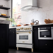 ZLINE Autograph Edition 36" Dual Fuel Range, Gold Accents, RAZ-36-G
