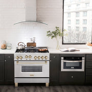 ZLINE Autograph Edition 36" Dual Fuel Range, Gold Accents, RAZ-36-G