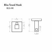 ZLINE Bliss Towel Hook BLS-HK-BN