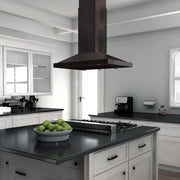 ZLINE Convertible Vent Island Mount Range Hood in Black Stainless Steel BSGL2iN-42