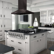 ZLINE Convertible Vent Island Mount Range Hood in Black Stainless Steel BSGL2iN-42