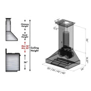 ZLINE 48" Hand-Hammered Copper Finish Wall Range Hood, 655-HBXXX-48