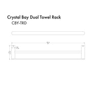 ZLINE Crystal Bay Double Towel Rail CBY-TRD-BN