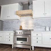 ZLINE 36" Remote Blower Wooden Wall Range Hood, 681M-RD-36