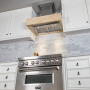 ZLINE 36" Remote Blower Wooden Wall Range Hood, 681M-RD-36
