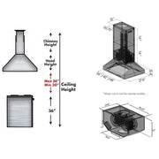 ZLINE Dual Remote Blower Island Mount Range Hood in Stainless Steel 697i-RD-36