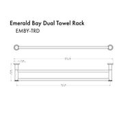 ZLINE Emerald Bay Double Towel Rail EMBY-TRD-PG