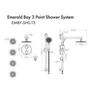 ZLINE Emerald Bay Thermostatic Shower System with Body Jets EMBY-SHS-T3-BN