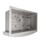 ZLINE Farmhouse 33" Single Bowl Apron Sink, Stainless Steel, SAS-33