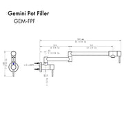 ZLINE Gemini Pot Filler GEM-FPF-CB