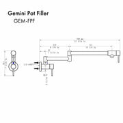 ZLINE Gemini Pot Filler GEM-FPF-MB