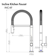 ZLINE Incline Kitchen Faucet INC-KF-CH