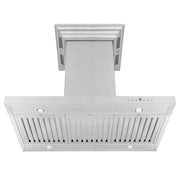 Zline Island Mount Range Hood in Stainless Steel with Built-in ZLINE CrownSound™ Bluetooth Speakers GL2iCRN-BT-36
