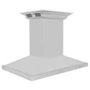 Zline Island Mount Range Hood in Stainless Steel with Built-in ZLINE CrownSound™ Bluetooth Speakers GL2iCRN-BT-36
