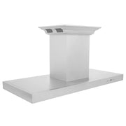 Zline Island Mount Range Hood in Stainless Steel with Built-in ZLINE CrownSound™ Bluetooth Speakers KE2iCRN-BT