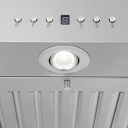 Zline Island Mount Range Hood in Stainless Steel with Built-in ZLINE CrownSound™ Bluetooth Speakers KE2iCRN-BT