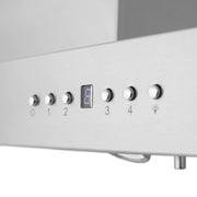 Zline Island Mount Range Hood in Stainless Steel with Built-in ZLINE CrownSound™ Bluetooth Speakers KE2iCRN-BT-48