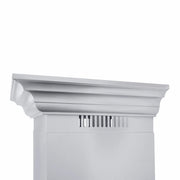ZLINE Professional Convertible Vent Wall Mount Range Hood in Stainless Steel with Crown Molding 667CRN-42