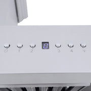 ZLINE Professional Convertible Vent Wall Mount Range Hood in Stainless Steel with Crown Molding 667CRN-42