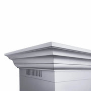 ZLINE Professional Convertible Vent Wall Mount Range Hood in Stainless Steel with Crown Molding 667CRN-48