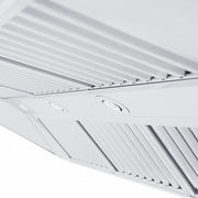 ZLINE Professional Convertible Vent Wall Mount Range Hood in Stainless Steel with Crown Molding 667CRN-48