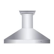 ZLINE Professional Convertible Vent Wall Mount Range Hood in Stainless Steel with Crown Molding 667CRN-48
