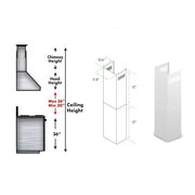 ZLINE Short Chimney Pieces for 7'-8' Ceilings, SK-696-304