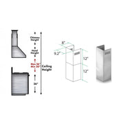 ZLINE Short Kit for 8' Ceilings, SK-KB/KL2/KL3