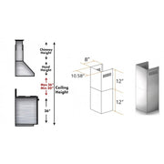 ZLINE Short Kit for 8' Ceilings, SK-KF1