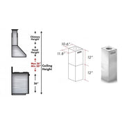 ZLINE Short Kit for Ceilings Under 8' ISLAND, SK-597i