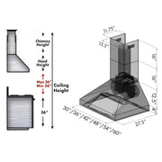 ZLINE Ducted Wall Mount Range Hood in Outdoor Approved Stainless Steel 697-304-30