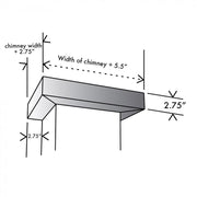 ZLINE Vented Crown Molding for Range Hoods w/Recirculating Option, CM6V-8KBB
