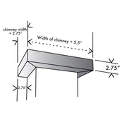 ZLINE Vented Crown Molding Profile 6 for Wall Mount Range Hood, CM6V-KPDD