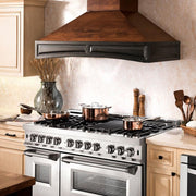 ZLINE 42" Wooden Wall Range Hood, Antigua and Walnut, 321AR-RS-42-400